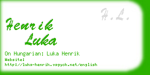 henrik luka business card